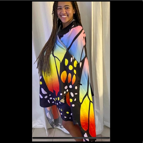 Brand New Butterfly Scarf/Shawl Tropical Print - Picture 3 of 4